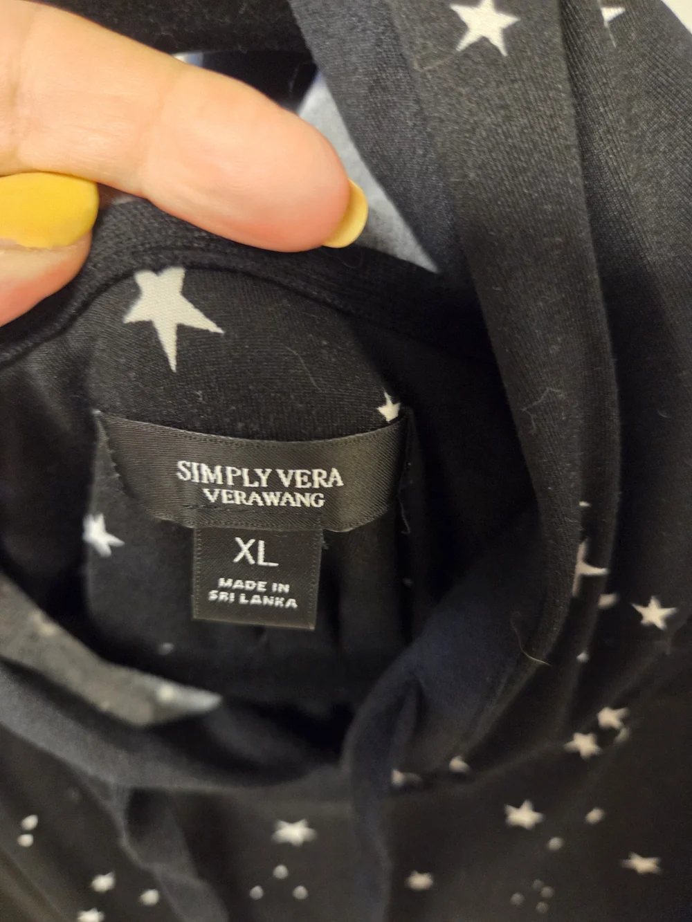 Simply Vera Vera Wang Black Star & Moon Hooded Nightdress